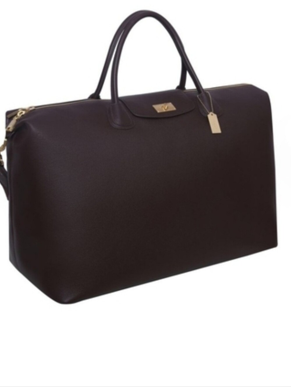 100% Leather Annie Wedekender Travel Bag in Chocolate Brown NWT